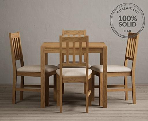 York 80cm Solid Oak Dining Table with York Chairs
