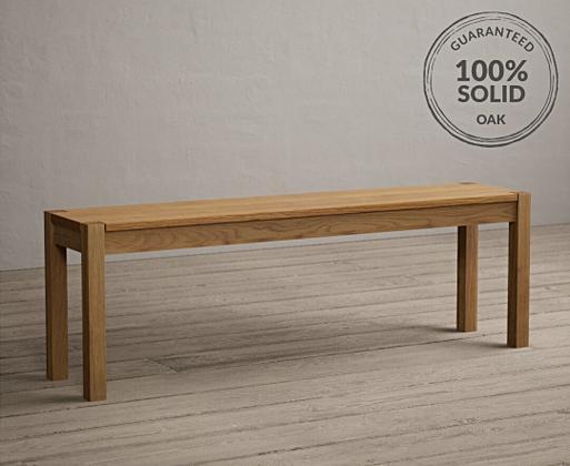 Large York Solid Oak Bench