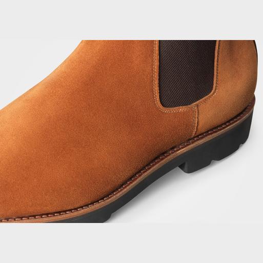 John Lobb Lawry Dark Brown Suede Chelsea Boot (fitting E