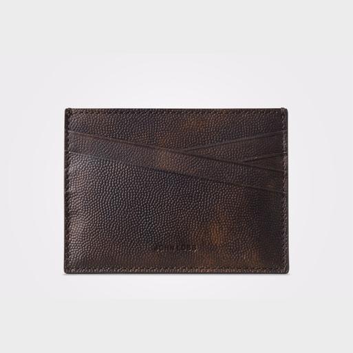 【ギフ_包装】 card_holder_caviar_dark_brown_ 小物