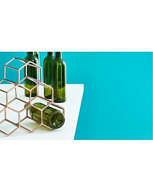 Copper Hexagon Wine Rack Oliver Bonas