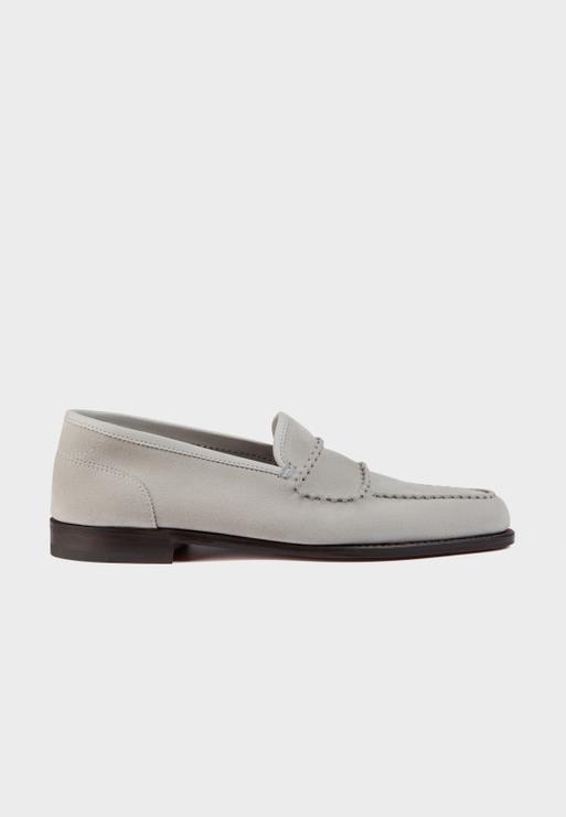 雑誌掲載　JOHN LOBB Bath スエード　ローファー　7 グレージュ 38722tl_bath_mist_side_focus_5.jpg