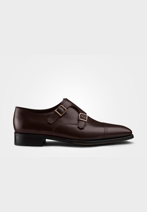 Mens shoes top with two buckles