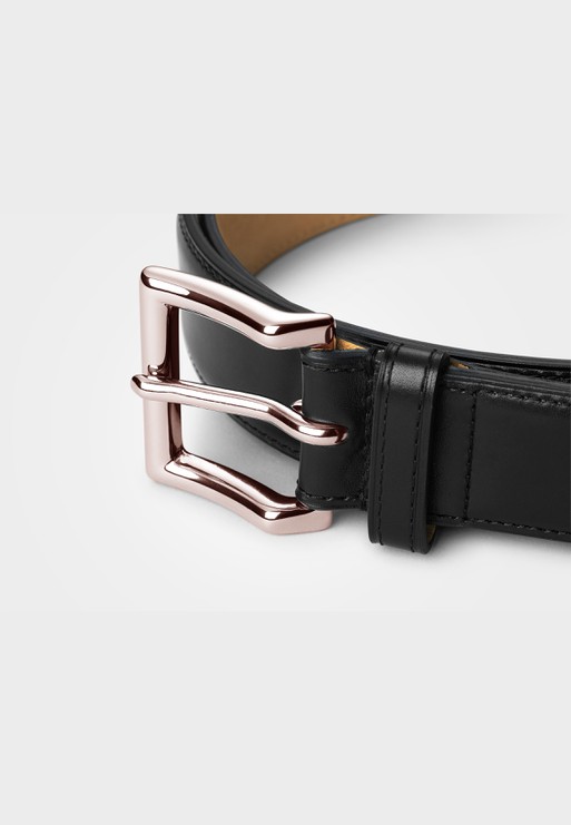 Lock Buckle Leather Belt Women's Luxury Designer High Quality