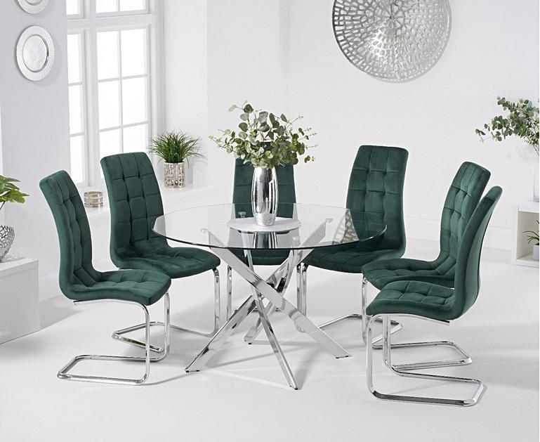 denver glass dining table