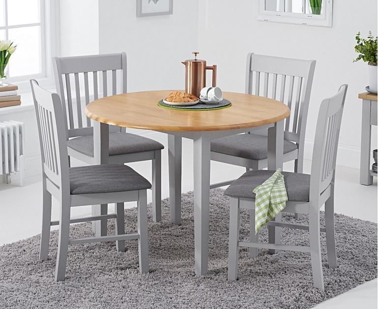 Genoa Oak and Grey 100cm Extending Dining Table with ...