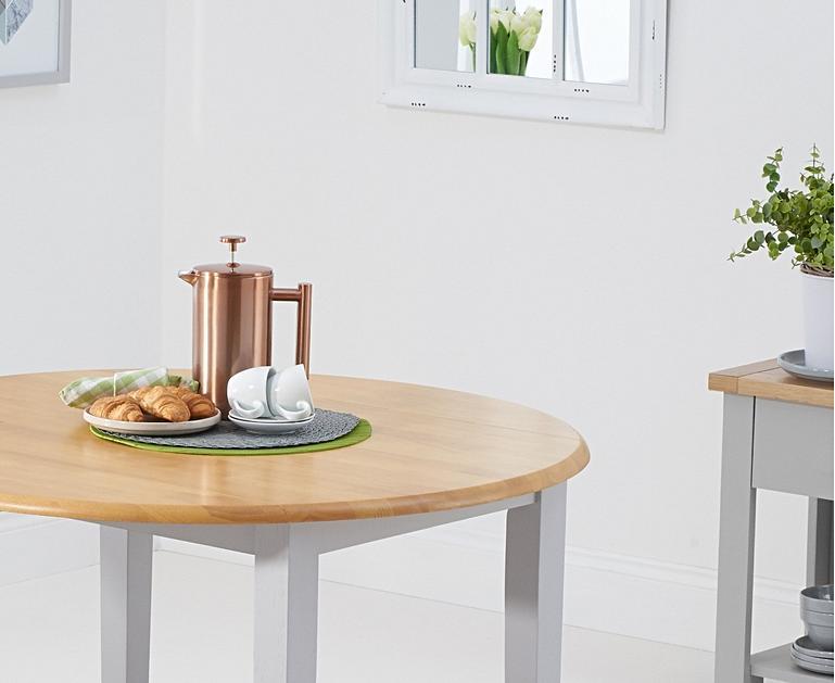 Genoa Oak and Grey 100cm Extending Dining Table with ...