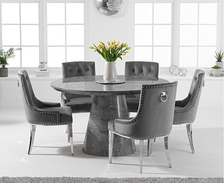 Ravello 130cm Round Grey Marble Dining Table with Talia ... (769 x 629 Pixel)