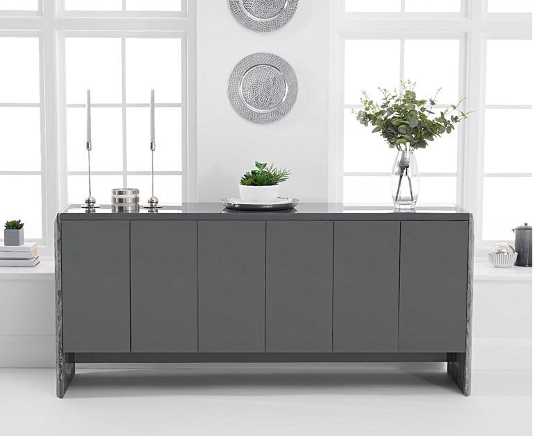 Dorit 180cm Grey Marble Sideboard