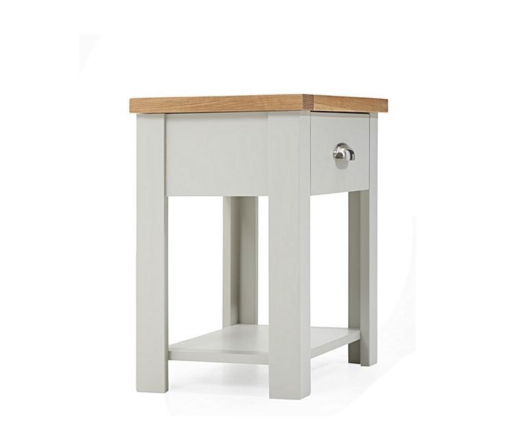Somerset Oak and Grey Bedside Table