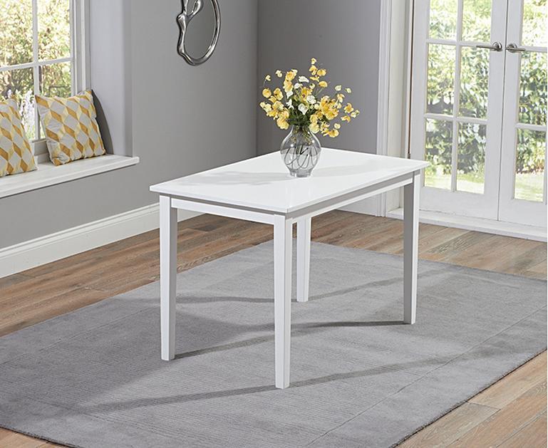 Chiltern 114cm White Painted Dining Table Oak Furniture Superstore