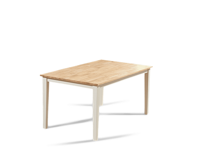 Chiltern 150cm Cream and Oak Painted Dining Table Oak Furniture