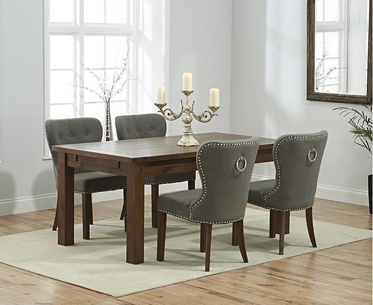 Normandy 150cm Dark Solid Oak Extending Dining Table with ... (769 x 629 Pixel)