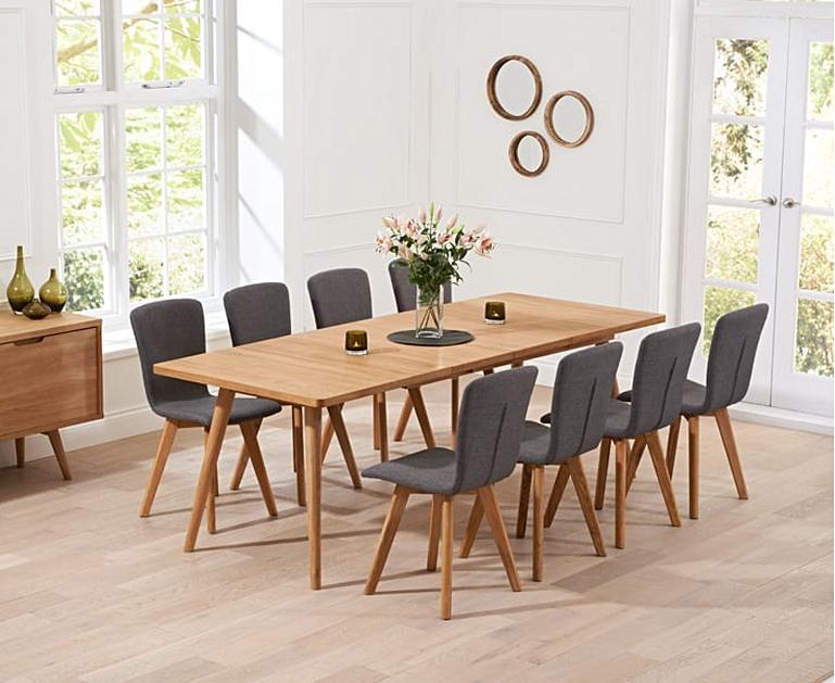 Tivoli 200cm Retro Oak Extending Dining Table and Chairs ...