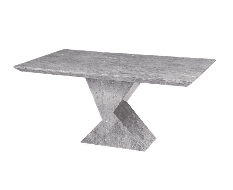 Aaron 160cm Marble Grey Dining Table Oak Furniture Superstore