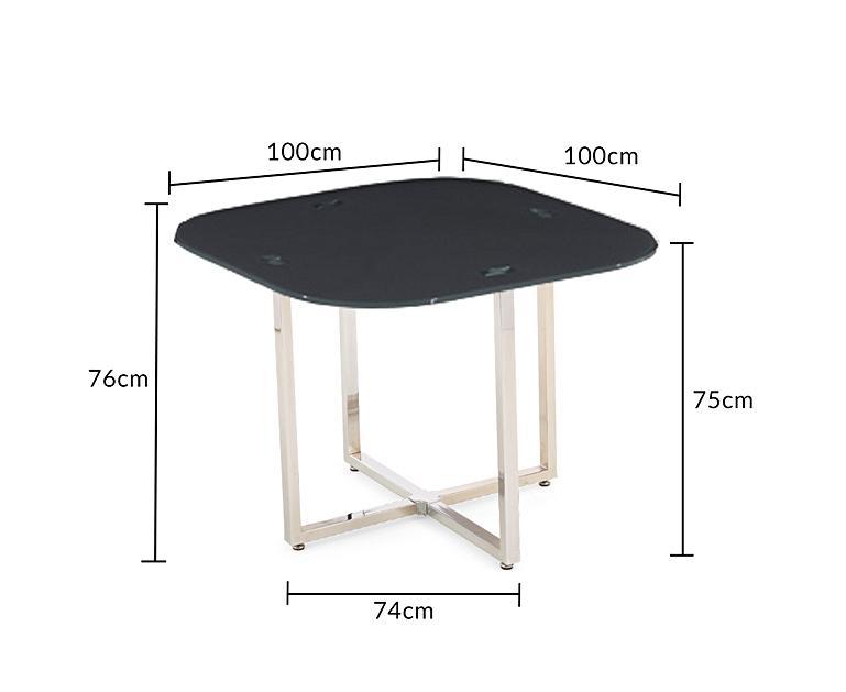 Algarve Grey Glass Dining Table Oak Furniture Superstore