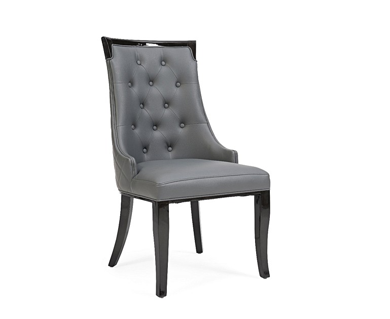 Angelica Grey Faux Leather Dining Chairs | Oak Furniture Superstore
