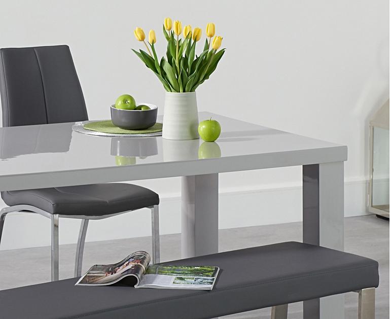 Atlanta 160cm Light Grey High Gloss Dining Table with ... Find the best dining table at zanui.