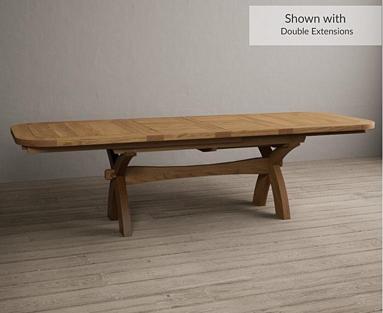 Extending Olympia 180cm Solid Oak Dining Table Oak Furniture Superstore