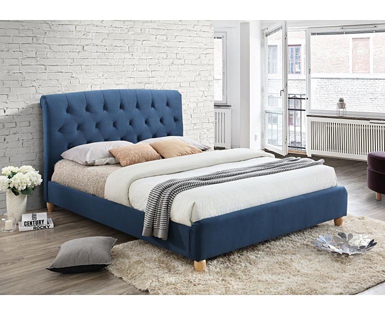 Wyoming Midnight Blue King Size Bed I have lots of headboard benches here on my repurposed life.