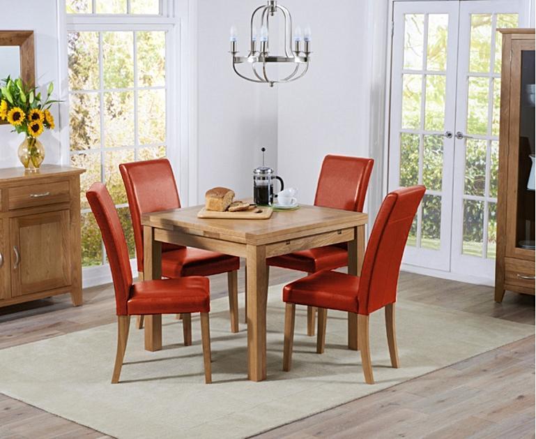 Cheadle 90cm Oak Extending Dining Table with Albany Chairs