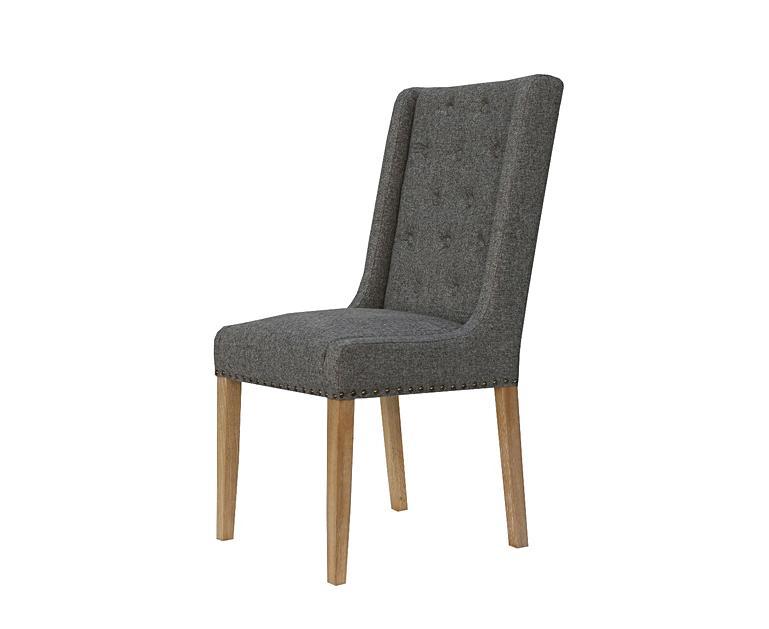 Lincoln Dark Grey Button Back Studded Dining Chairs