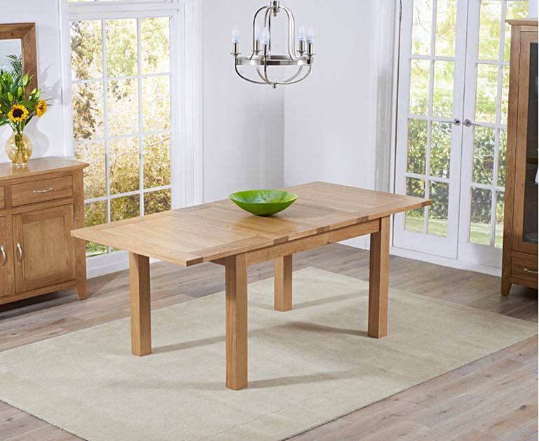 Cheadle 130cm Oak Extending Dining Table with Albany ...