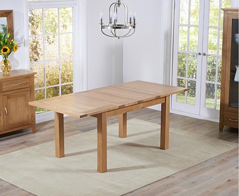 Cheadle 130cm Oak Extending Dining Table with Cannes ...