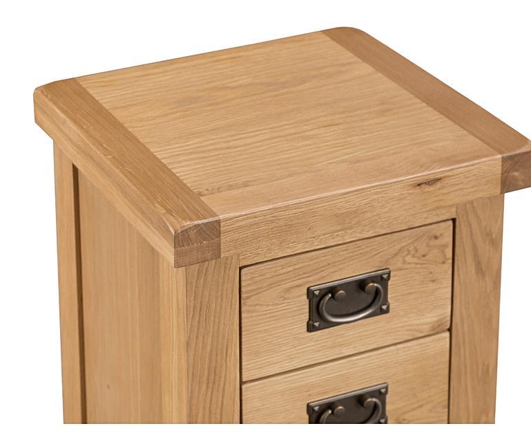 Sydney 3 Drawer Bedside Table Oak Furniture Superstore