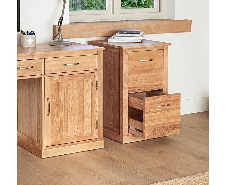 Rhone Solid Oak 2 Drawer Filing Oak Furniture Superstore
