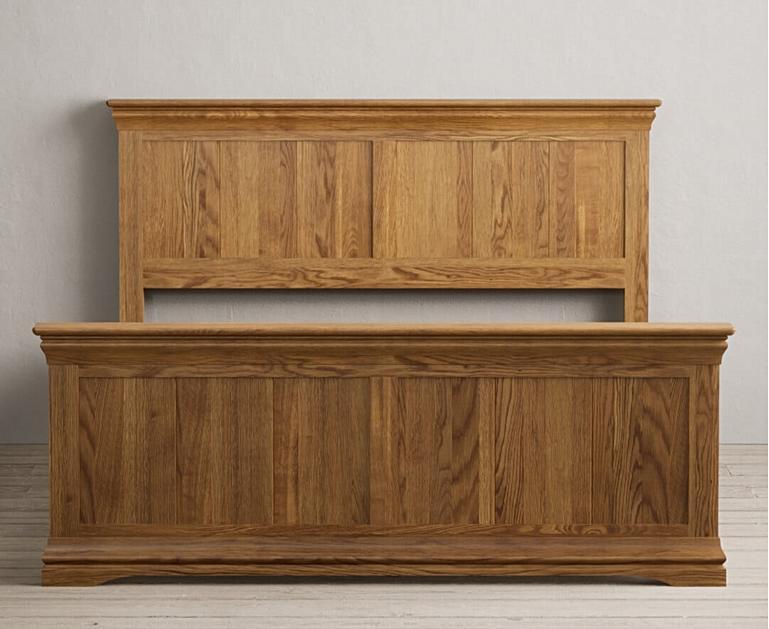Burford Rustic Solid Oak King Size Bed | Oak Furniture Superstore