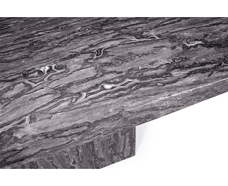 Crema 180cm Grey Marble Dining Table with Novara Chairs Oak Furniture