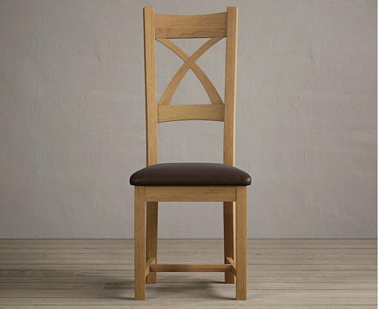 York 80cm Solid Oak Dining Table with X Back Chairs | Oak Furniture