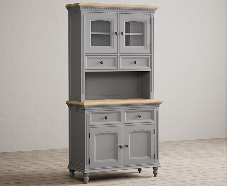 Francis Oak and Light Grey Painted Small Dresser Oak Furniture Superstore