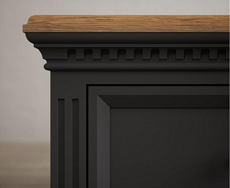 Francis Oak and Charcoal Grey 6 Drawer Extra Large Coffee Table Oak