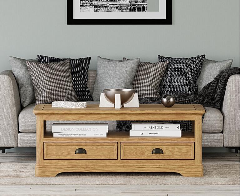 Cambridge Solid Oak Coffee Table | Oak Furniture Superstore