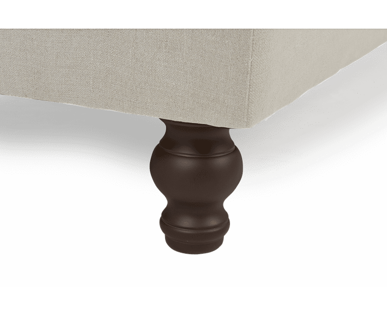 Kensington Chesterfield Ivory Linen 3 Seater Sofa Oak Furniture Superstore