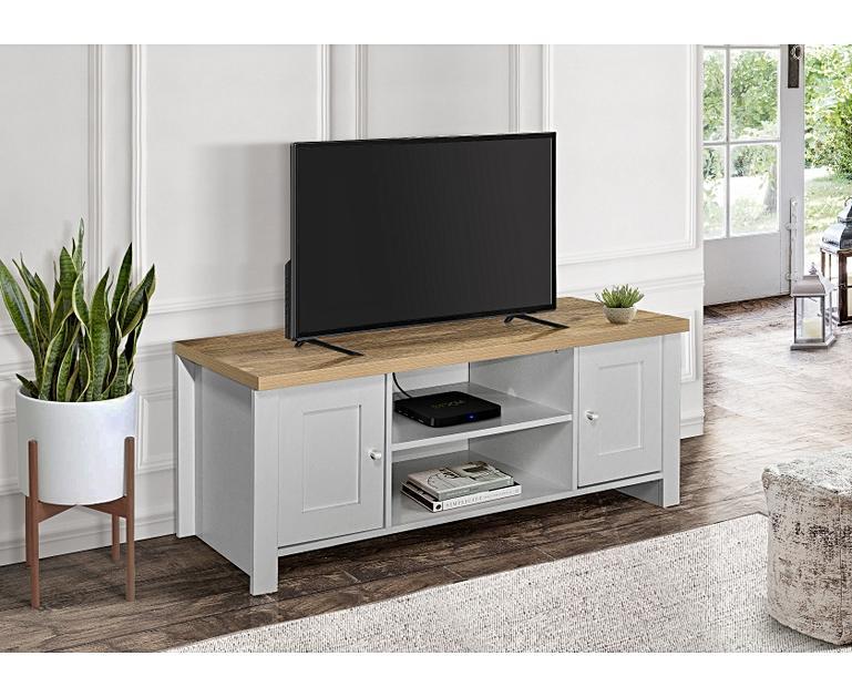 Heath Large TV Unit in Grey