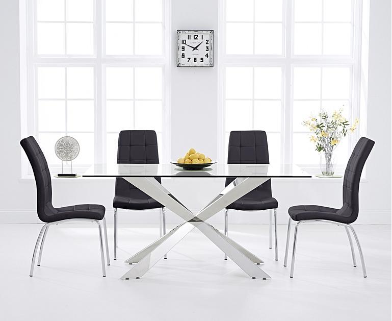 Juniper 160cm Glass Dining Table with Calgary Chairs