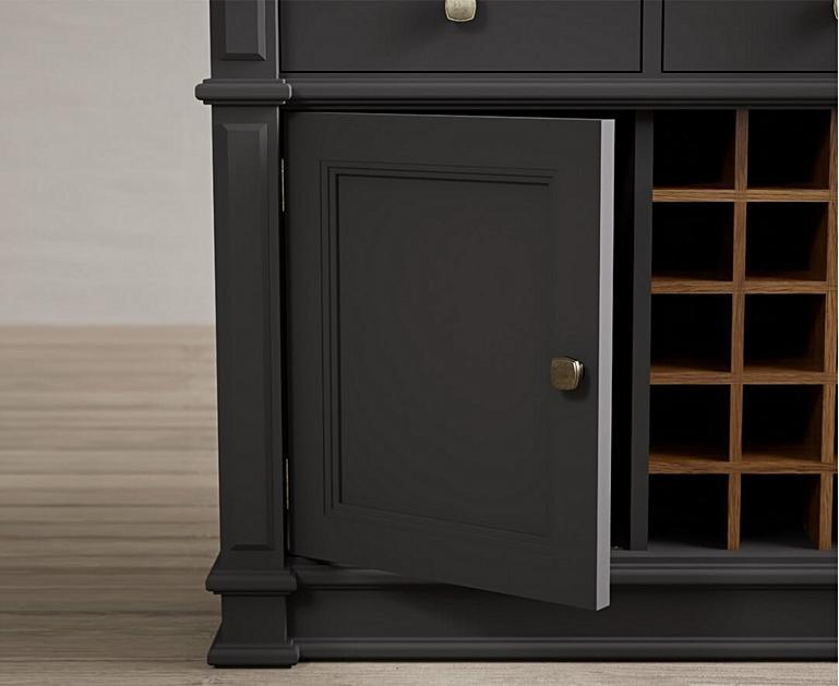 Lawson Oak and Charcoal Grey Painted Large Sideboard Oak Furniture