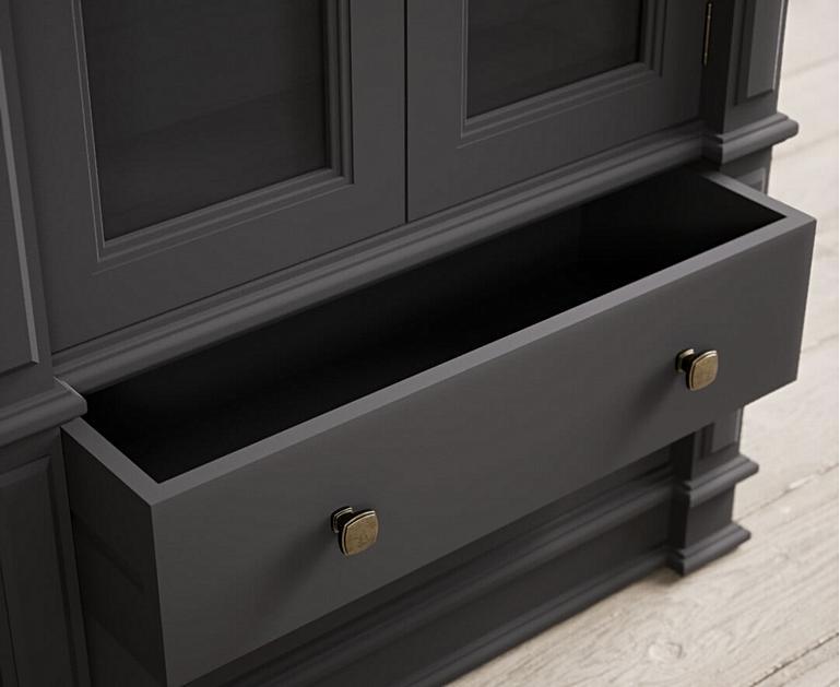 Lawson Charcoal Grey Glazed Display Oak Furniture Superstore