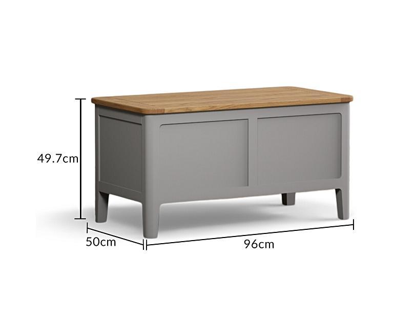 Loxton Oak and Light Grey Painted Blanket Box Oak Furniture Superstore Loxton Oak and Light Grey