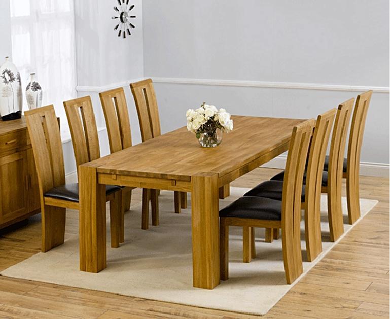 Madrid 240cm Solid Oak Dining Table with Montreal Chairs Madrid