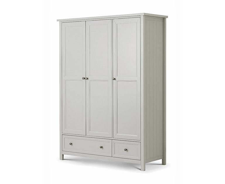 Maine 3 Door Combination Wardrobe Dove Grey Oak Furniture Superstore