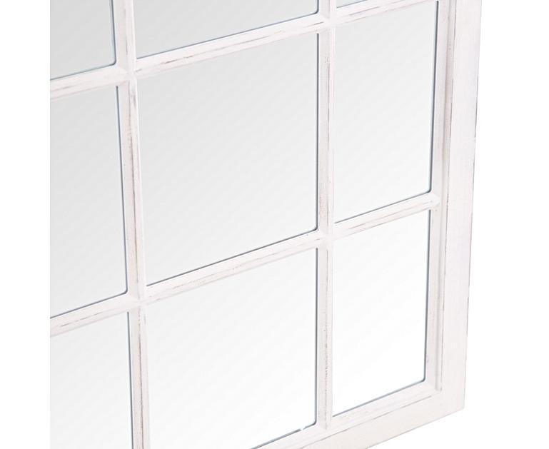 Merida White Small Arched Window Mirror Oak Furniture Superstore