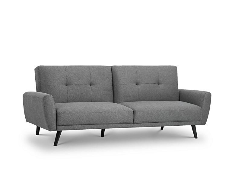 Monica Grey Linen Compact Retro Sofa Bed