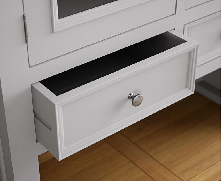 Weymouth Oak and Light Grey Painted Small dresser Oak Furniture Supertore