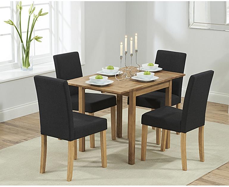 Oxford 70cm Solid Oak Extending Dining Table with Mia ...