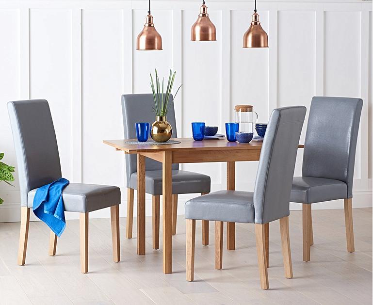 Oxford 70cm Solid Oak Extending Dining Table with Albany ...