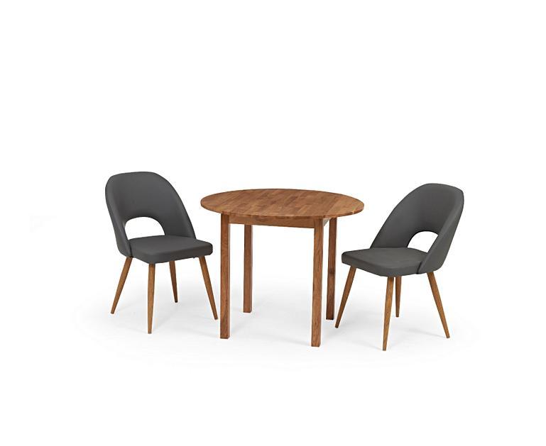The Oxford 90cm Solid Oak Drop Leaf Extending Dining Table ...